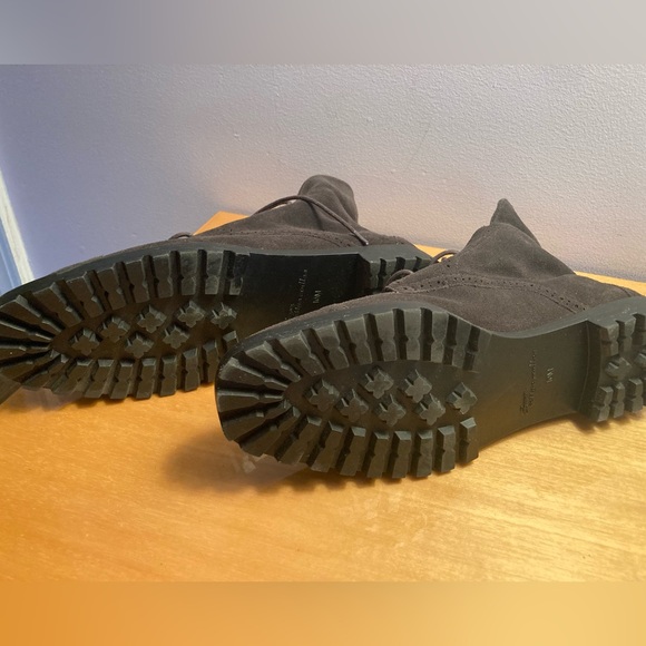 Bettye Muller Black Suede Lace Up Boots - Picture 3 of 3